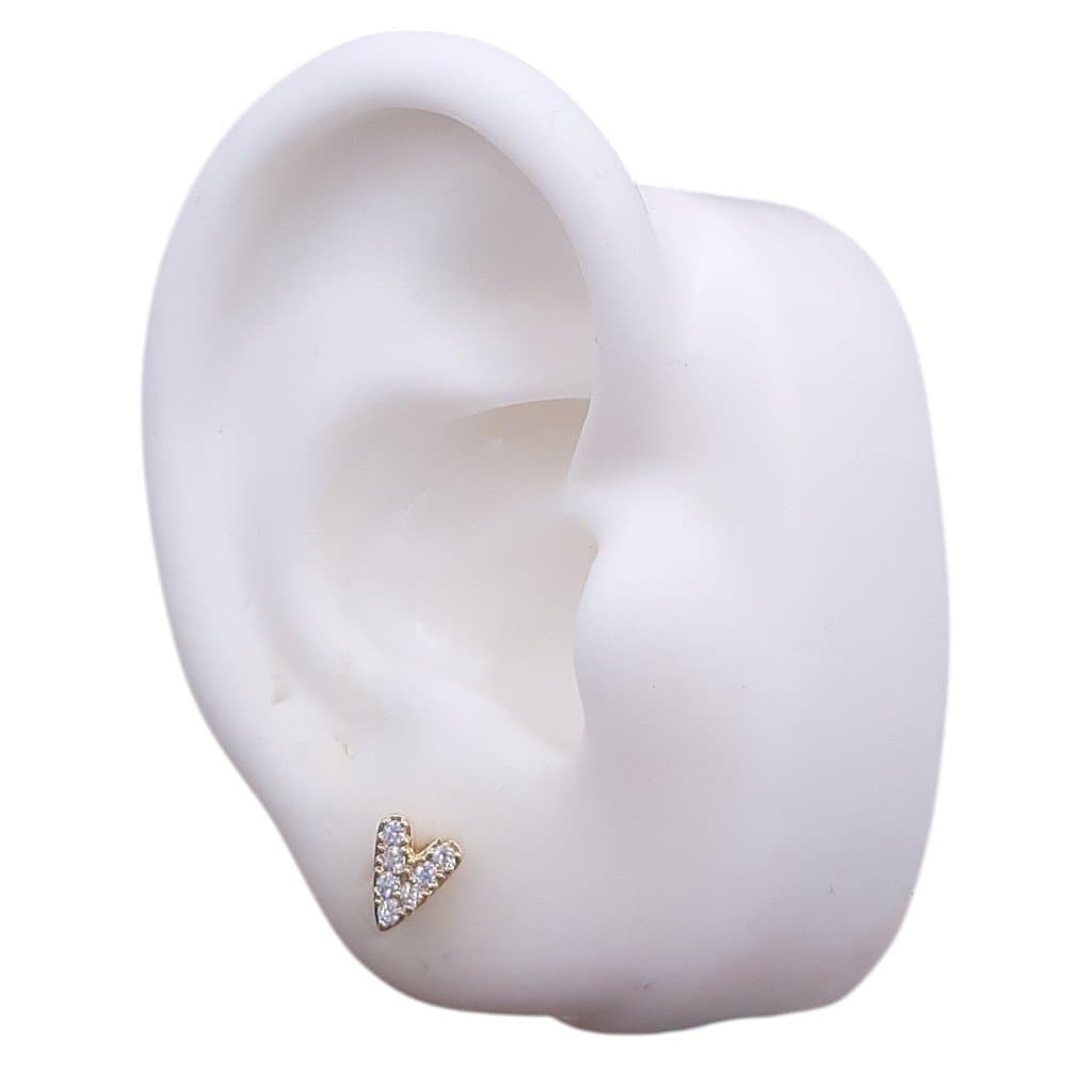 Brinco Coração Baby Pontudo miniatura 2