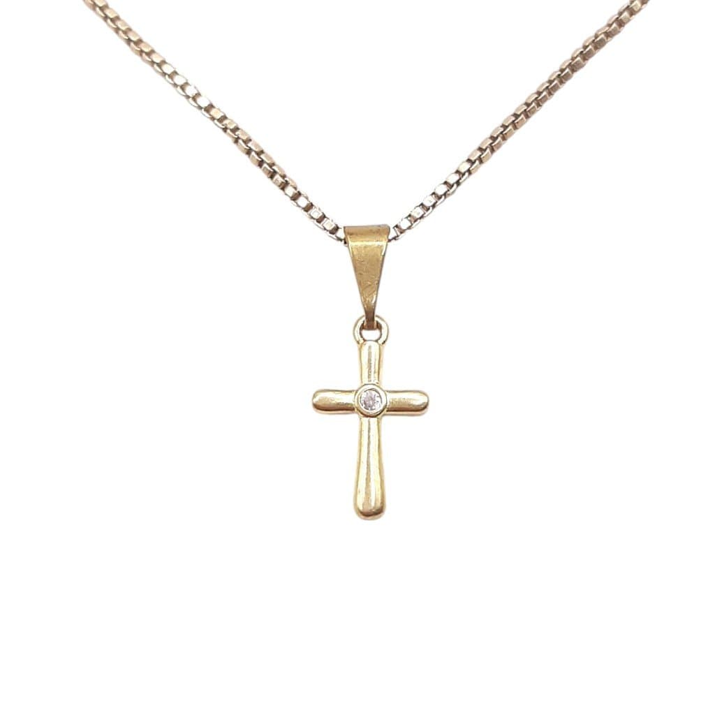 Pingente Cruz Com 1 Zirconia miniatura 2