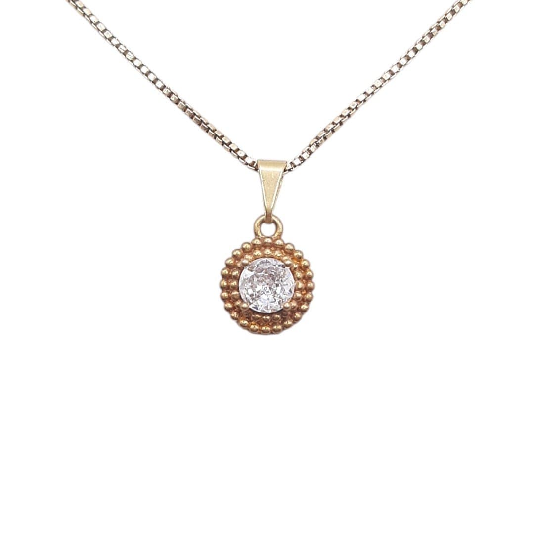 Pingente Redondo Com Zirconia miniatura 2