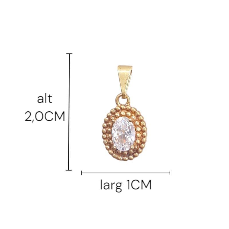 Ping.oval Com Zirconia No Centro
