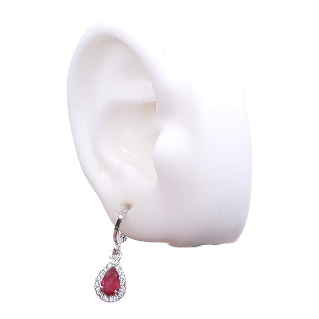 Brinco Click Com Gota Toda Cravejada miniatura 3