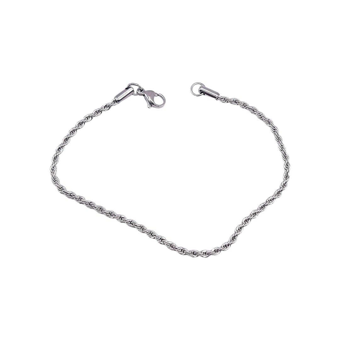 Pulseira Cordão Baiano - Inox miniatura 2