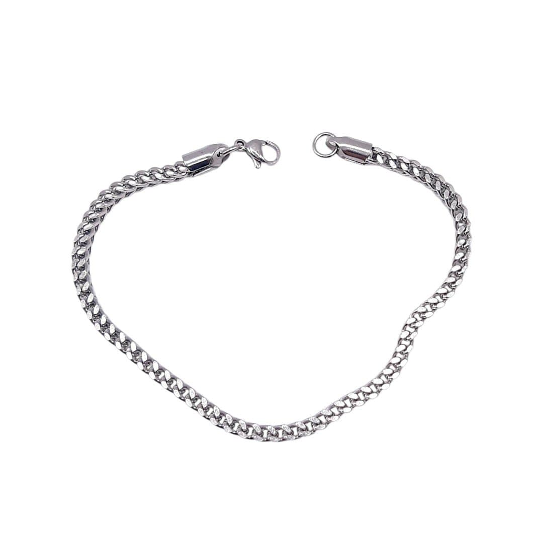 Pulseira Malha Quadrada - Inox miniatura 2