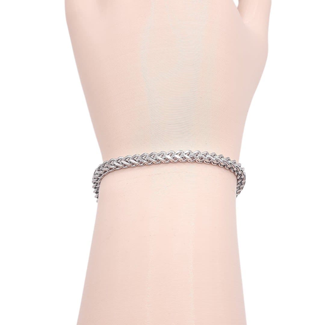 Pulseira Malha Quadrada - Inox miniatura 3