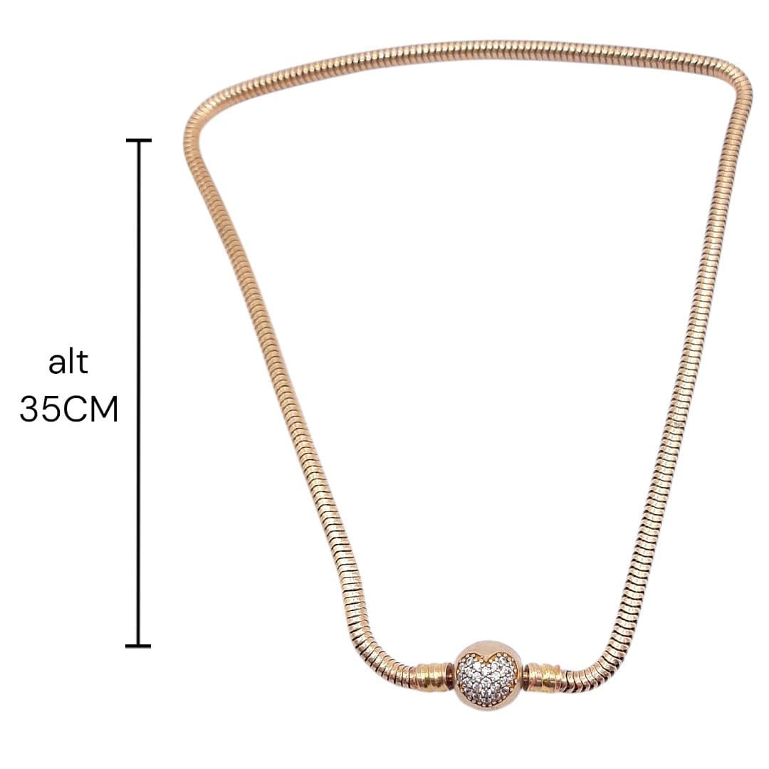 Choker Berloqueira,fecho Com Coração Crav. miniatura 2