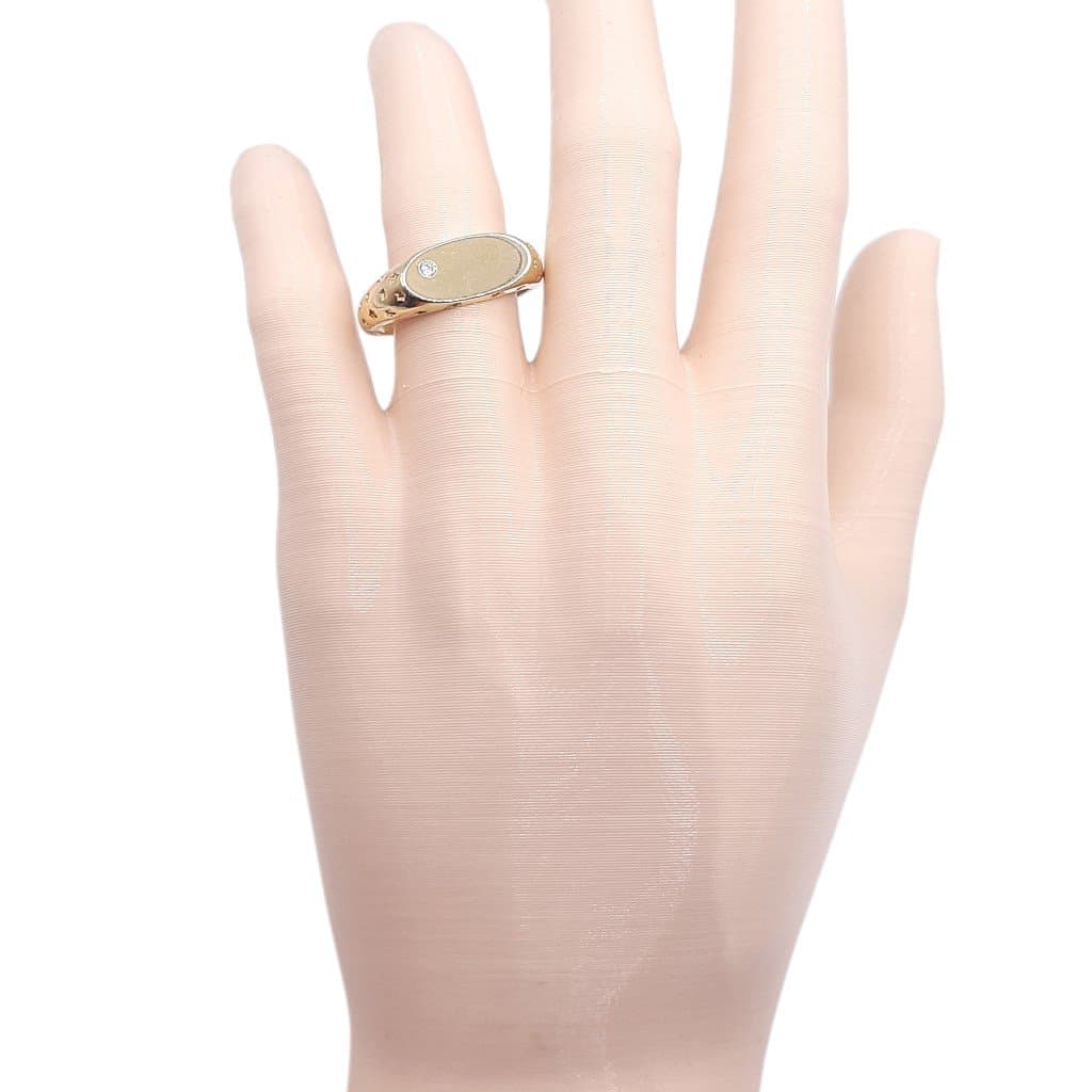 Anel Oval Liso Com 1 Zirconia miniatura 2
