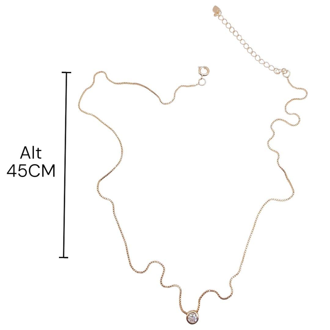 Colar Ponto De Luz 4mm Na Veneziana miniatura 2