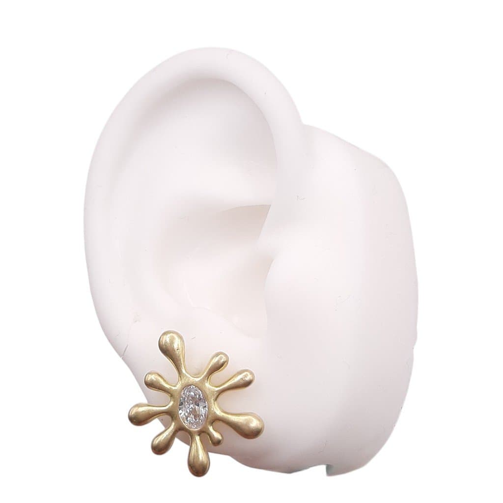 Brinco Organico Com Zirconia miniatura 2