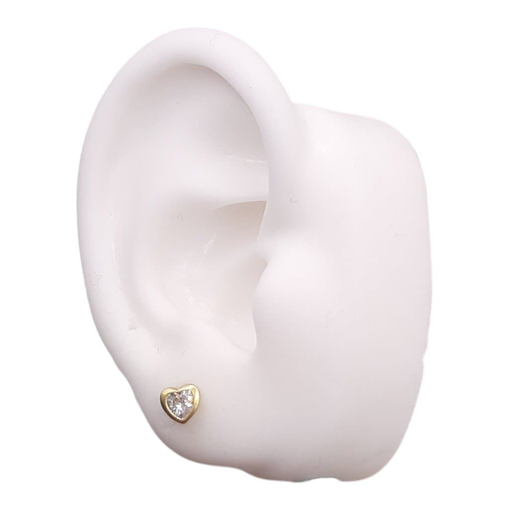Brinco Coração Zirconia miniatura 2