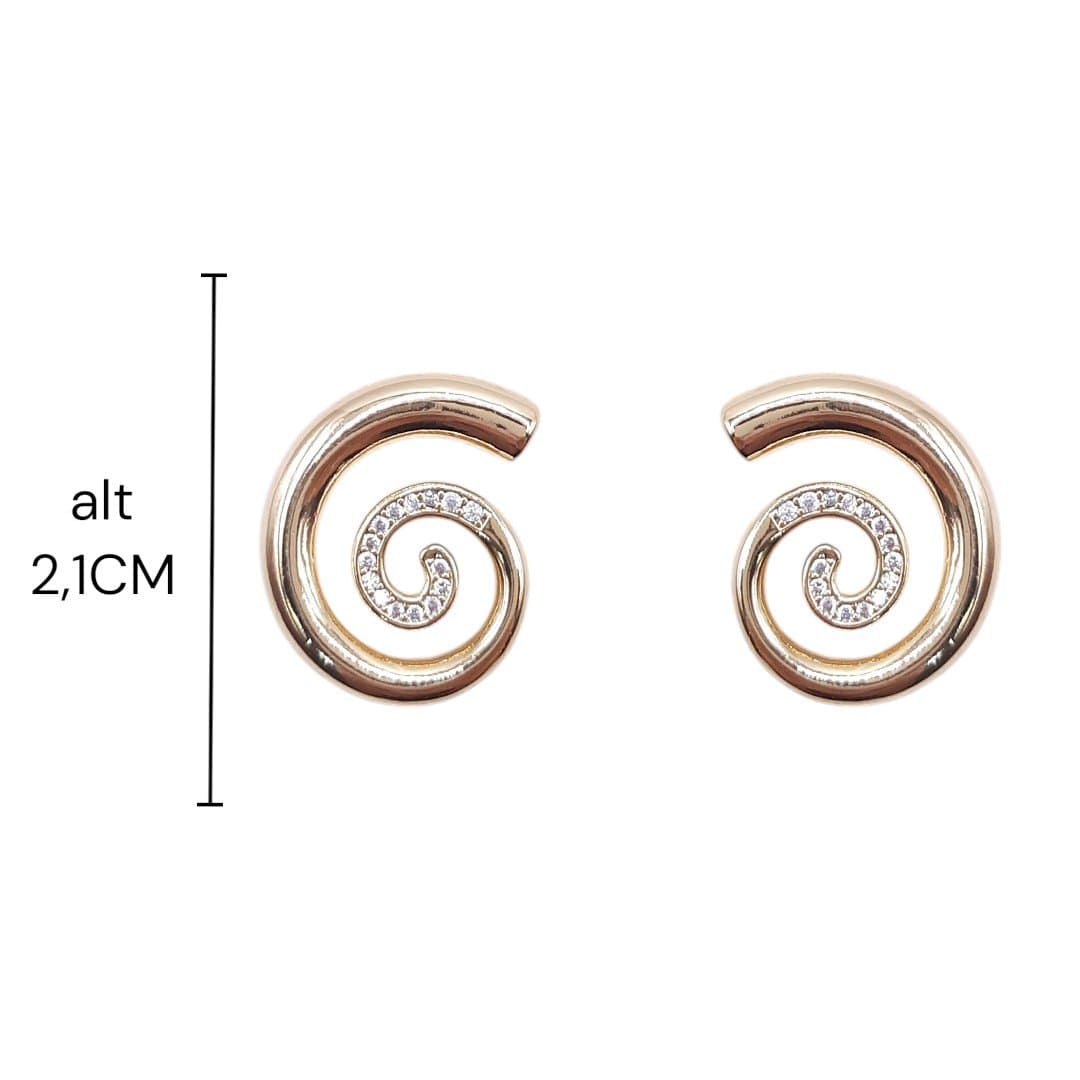 Brinco Caracol Cravejado miniatura 2