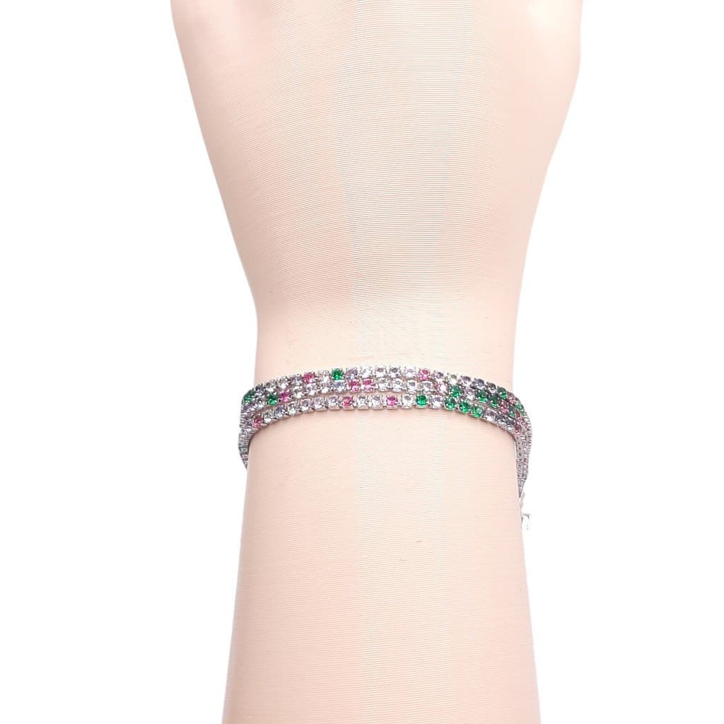 Pulseira 3 Fios De Zirconia miniatura 4