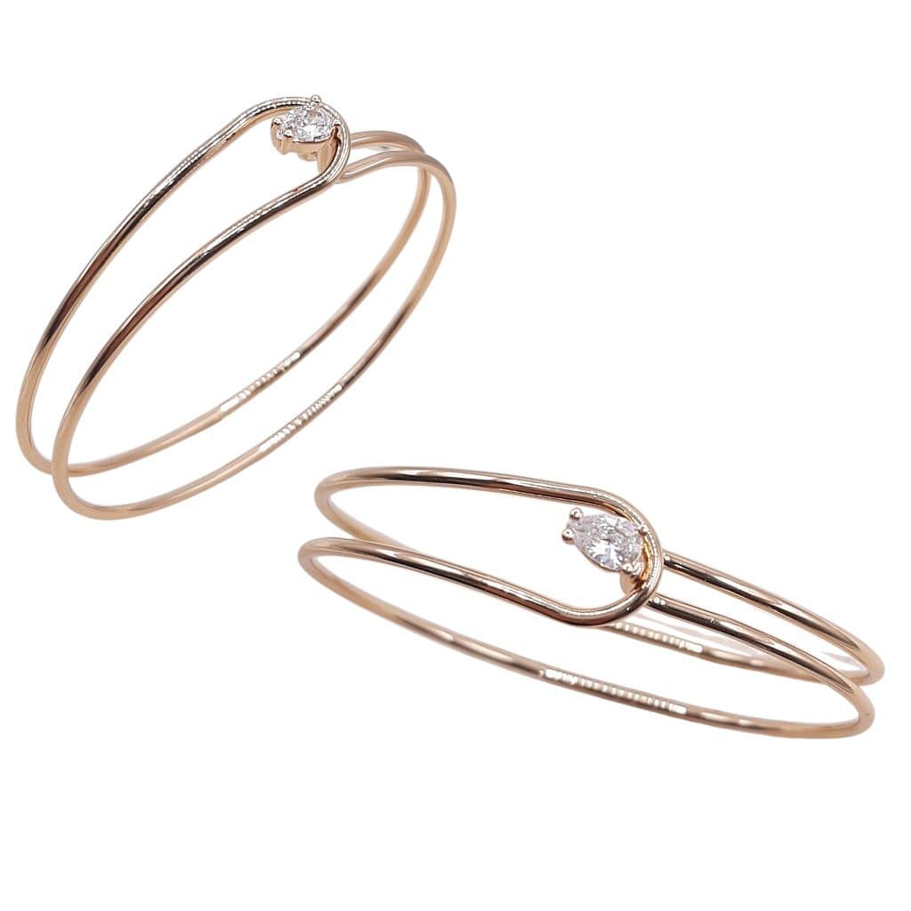 Bracelete 2 Fios E Gota