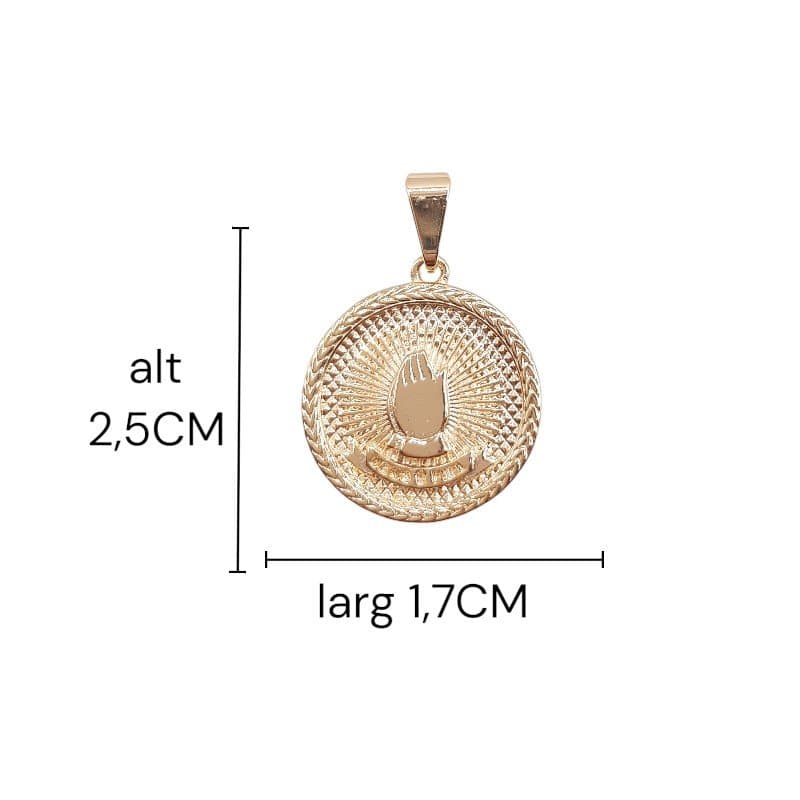 Pingente Medalha Oração