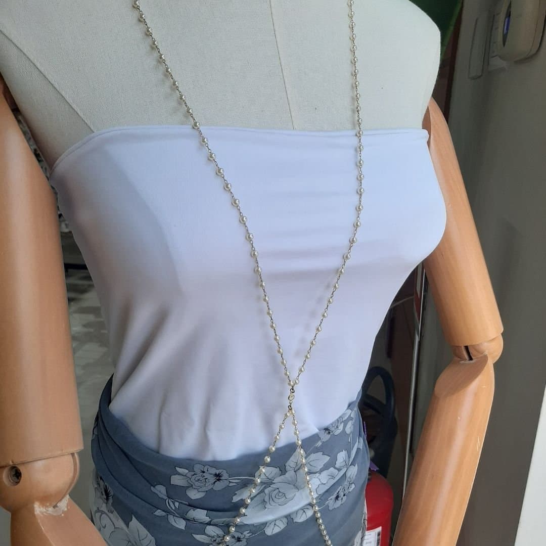 Body Chain De Perolas