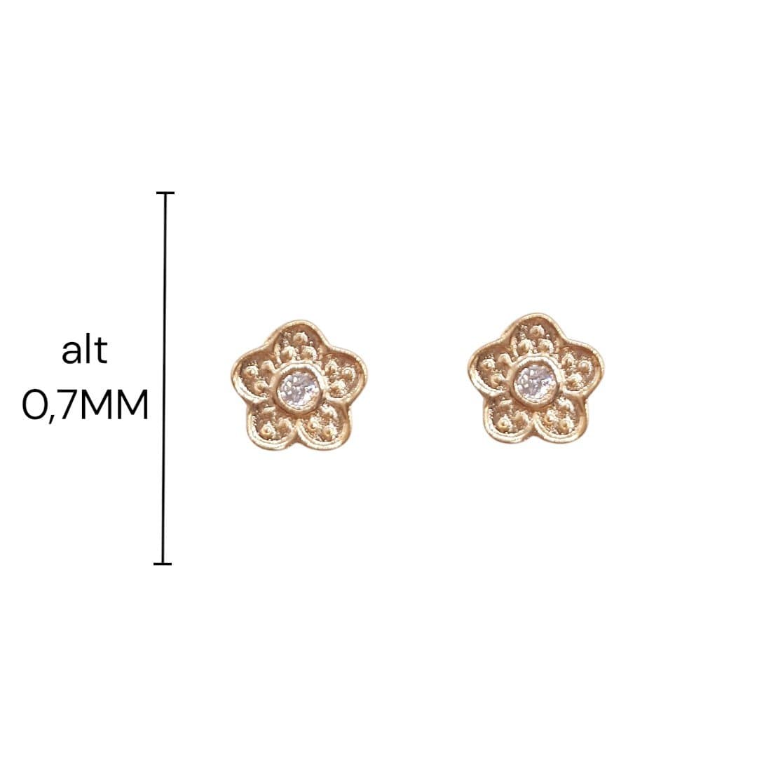 Brinco Flor Desenhada