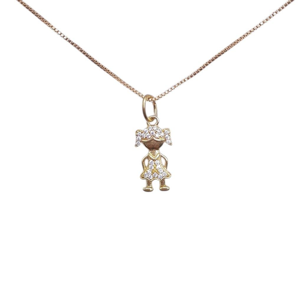 Pingente Menina Toda Crav. miniatura 2
