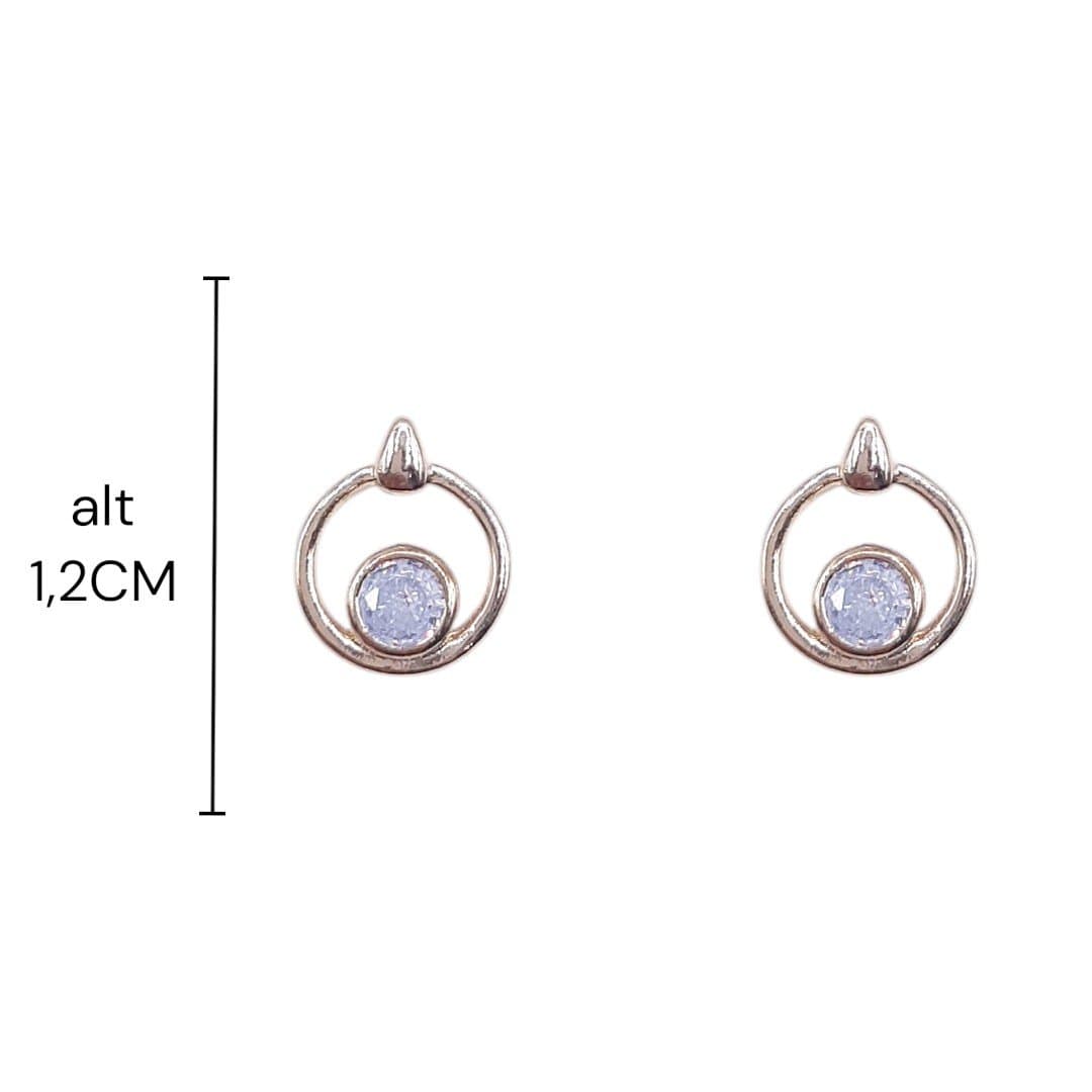 Brinco Aro Com 1 Zirconia