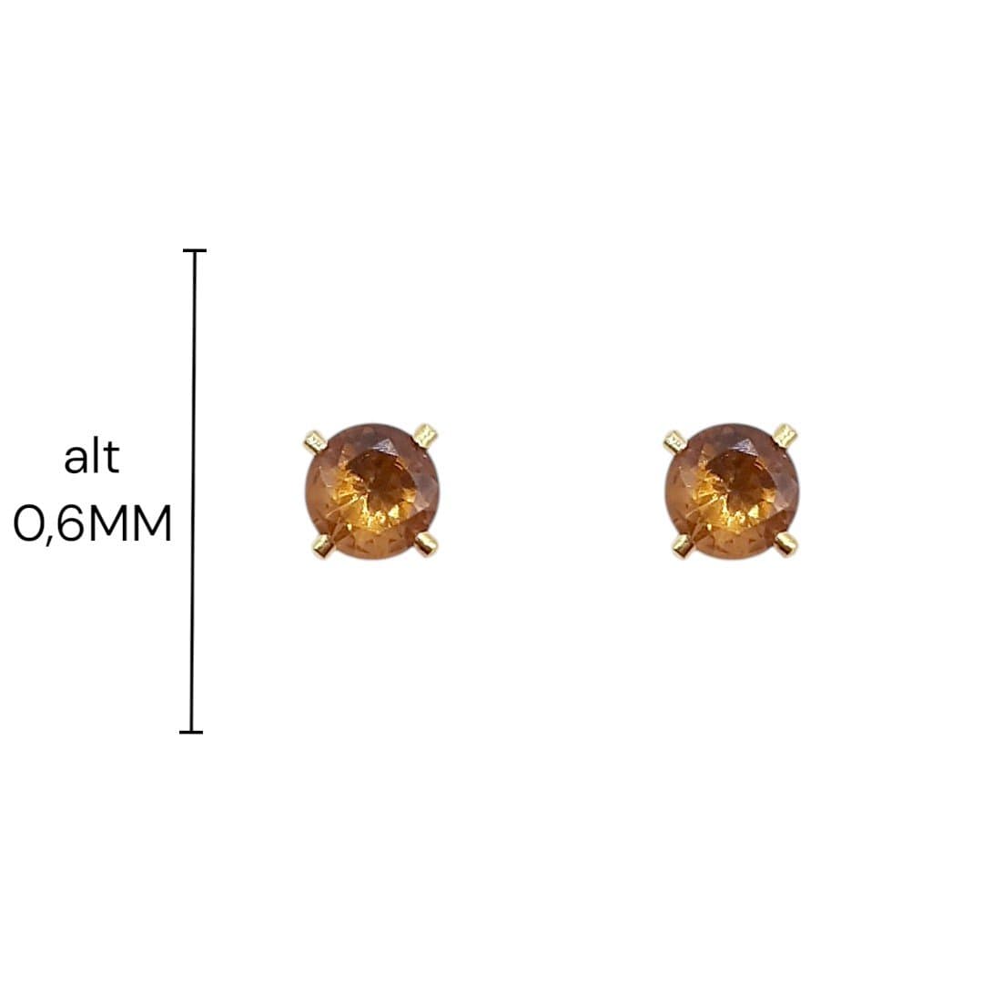 Brinco Ponto De Luz Aranha 6mm miniatura 2