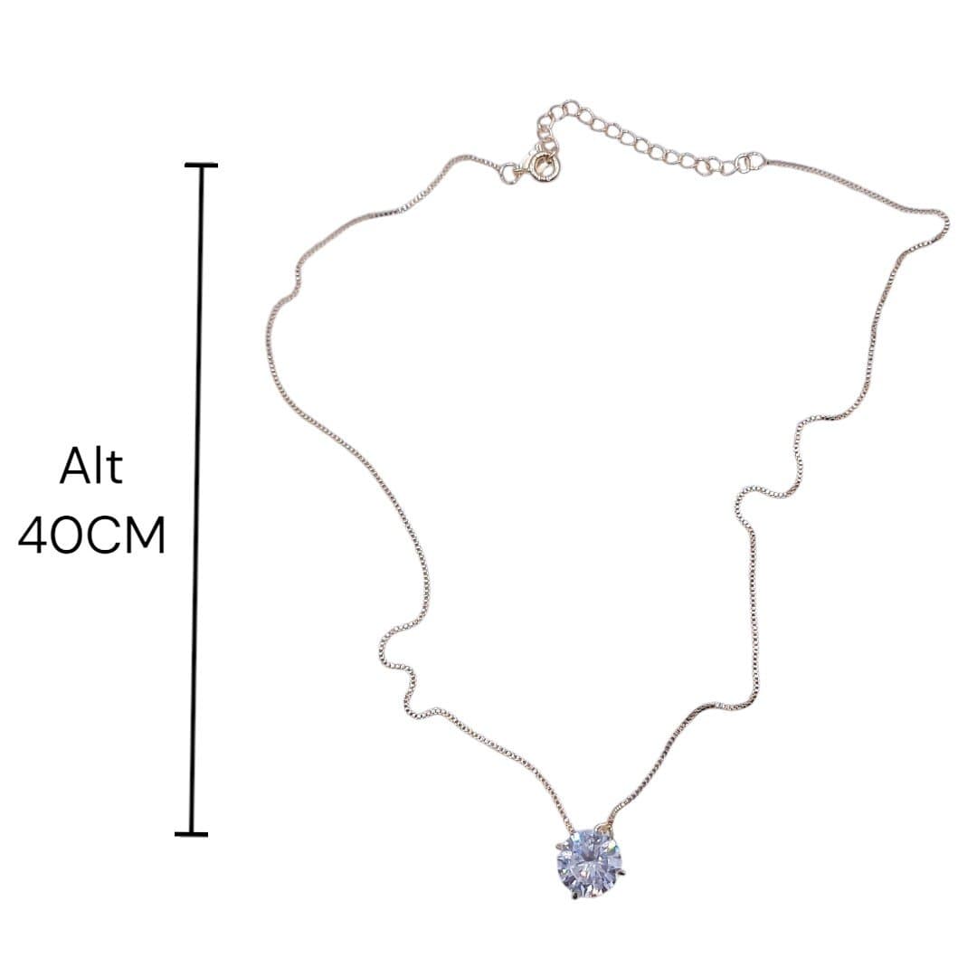 Colar Ponto De Luz Garra Pedra 10mm miniatura 3
