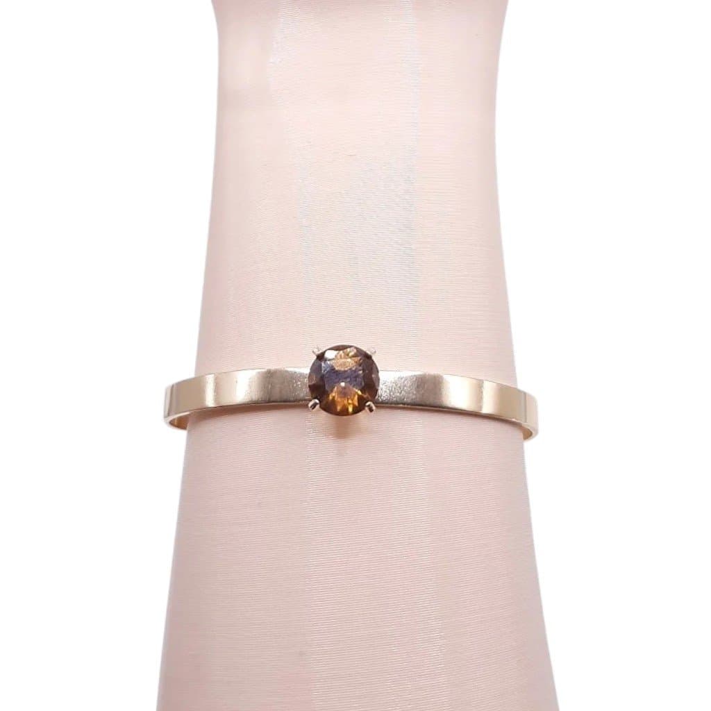 Bracelete Liso Com 1 Pedra No Centro miniatura 3