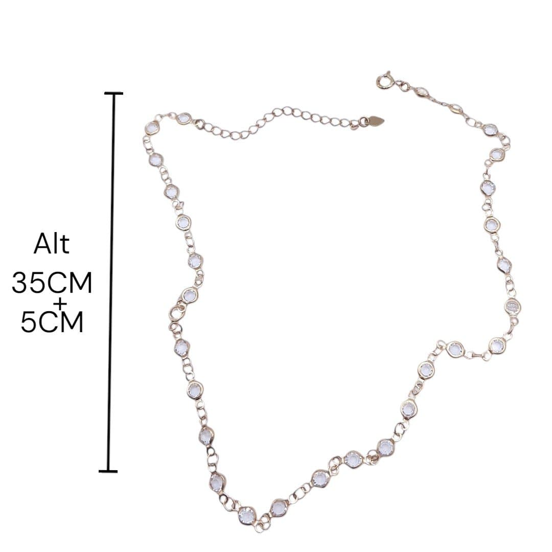 Colar Pedrinha Tiffany 35cm Semi-joia miniatura 2