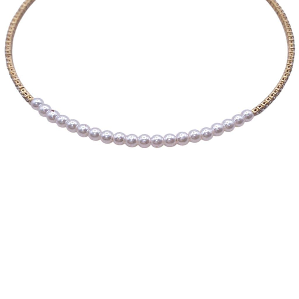 Choker Rigida Riviera Com Perola