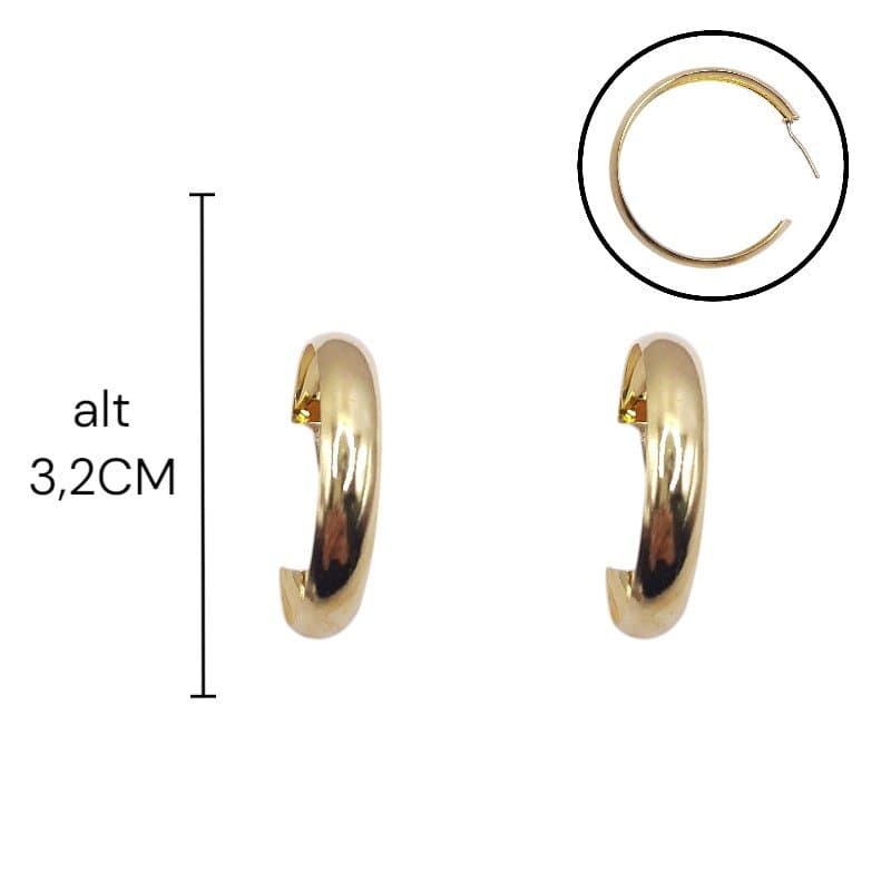Brinco Argola Chapa Tam. 3,0cm