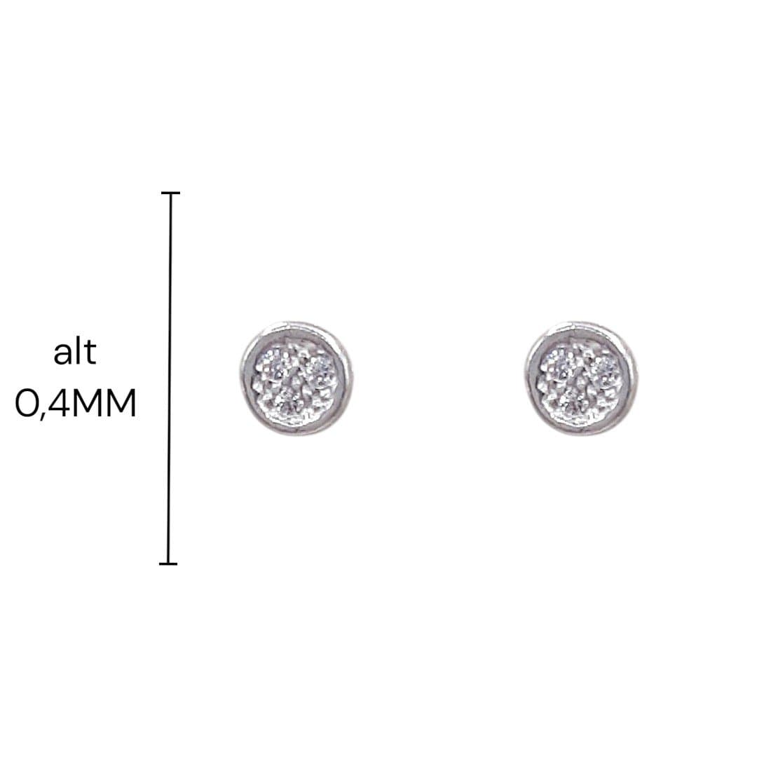 Brinco Redondo Mini 2 Com 3 Zirconia