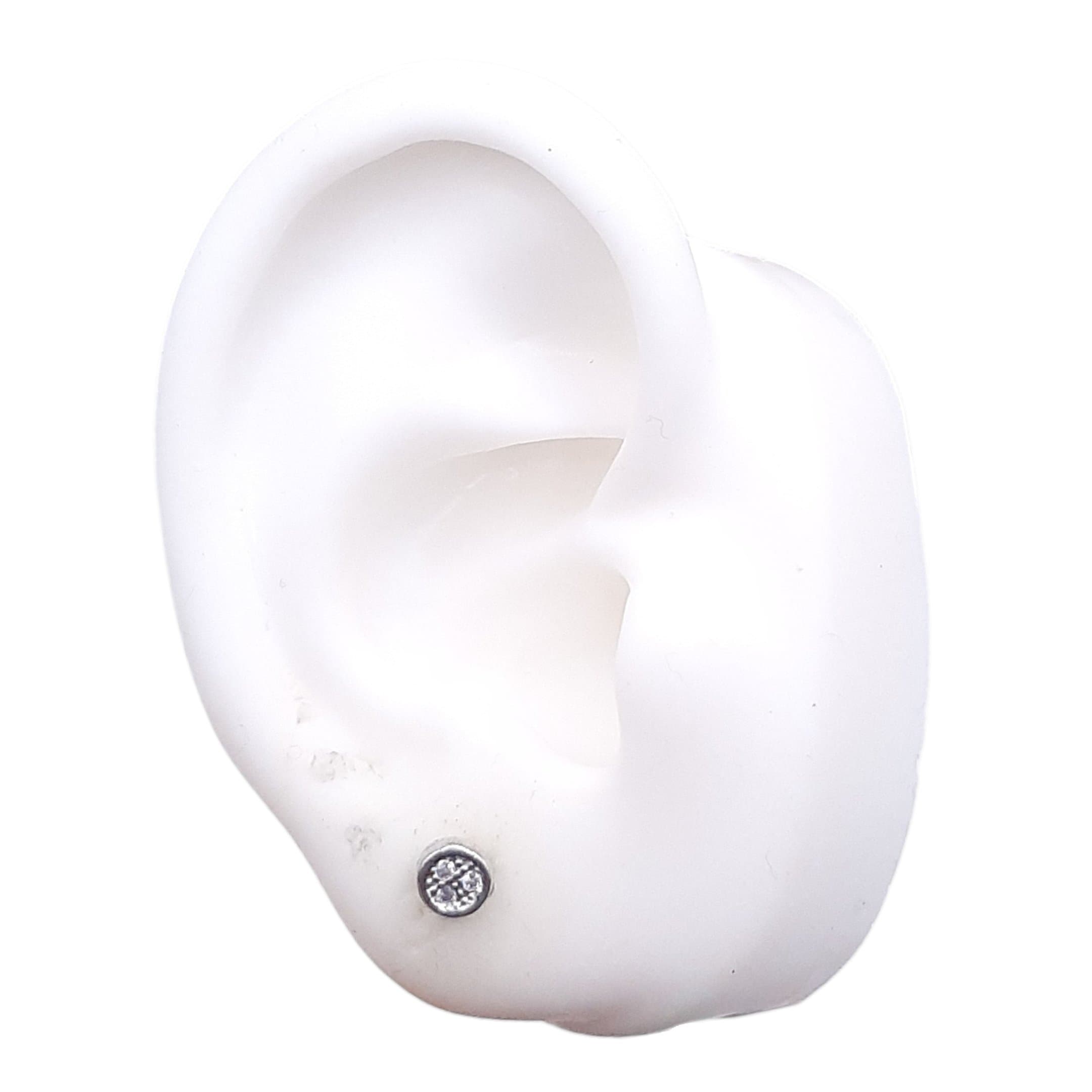 Brinco Redondo Mini 2 Com 3 Zirconia miniatura 2