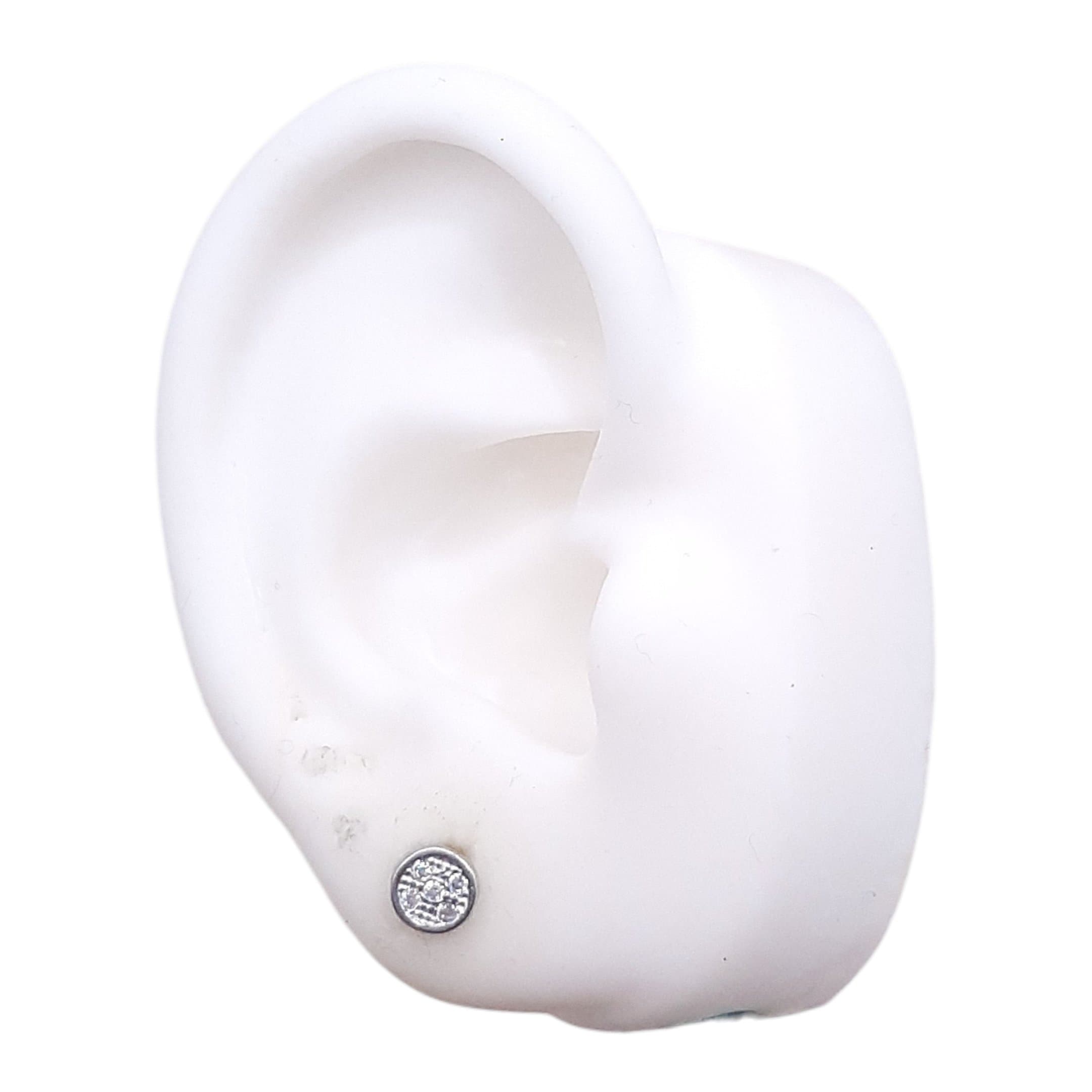 Brinco Redondo Mini 3 Com 5 Zirconia miniatura 2