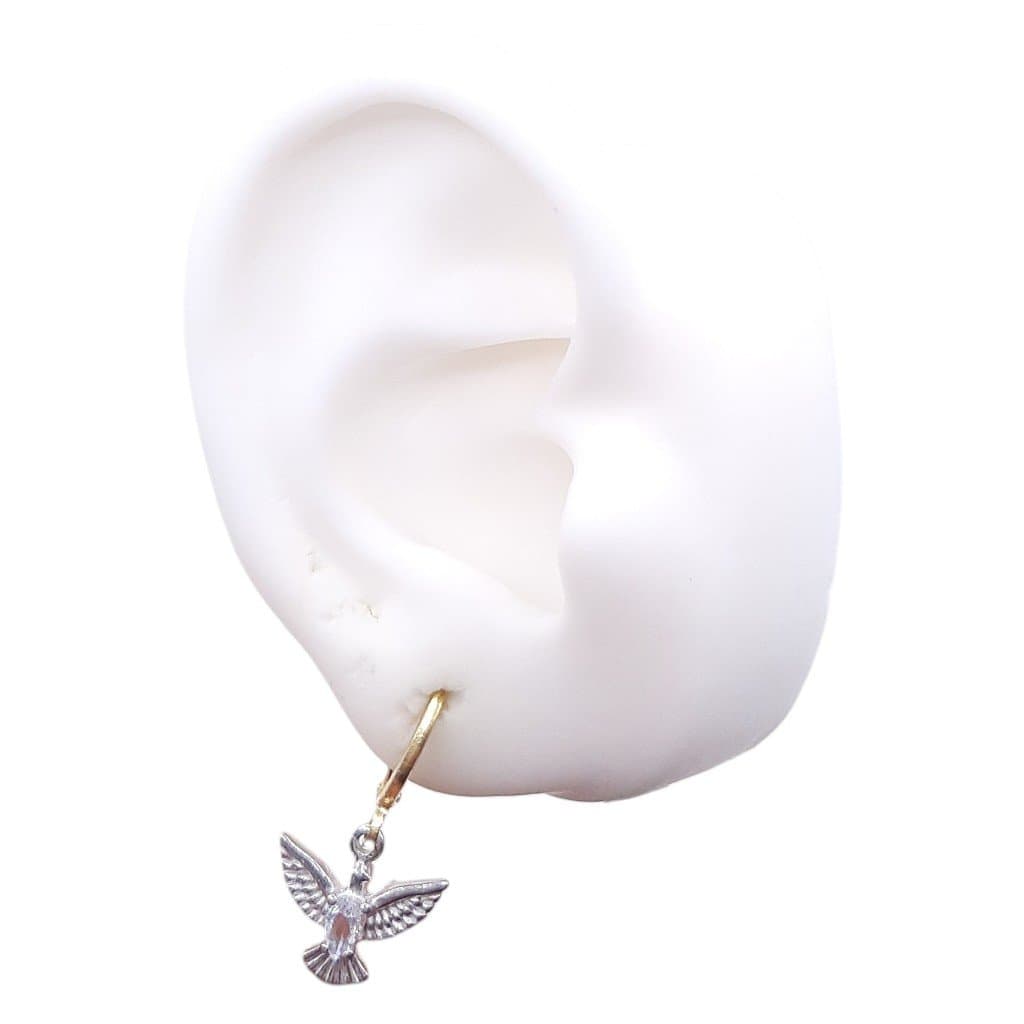 Brinco Argolinha Click Espirito Santo Com 1 Pedra miniatura 2