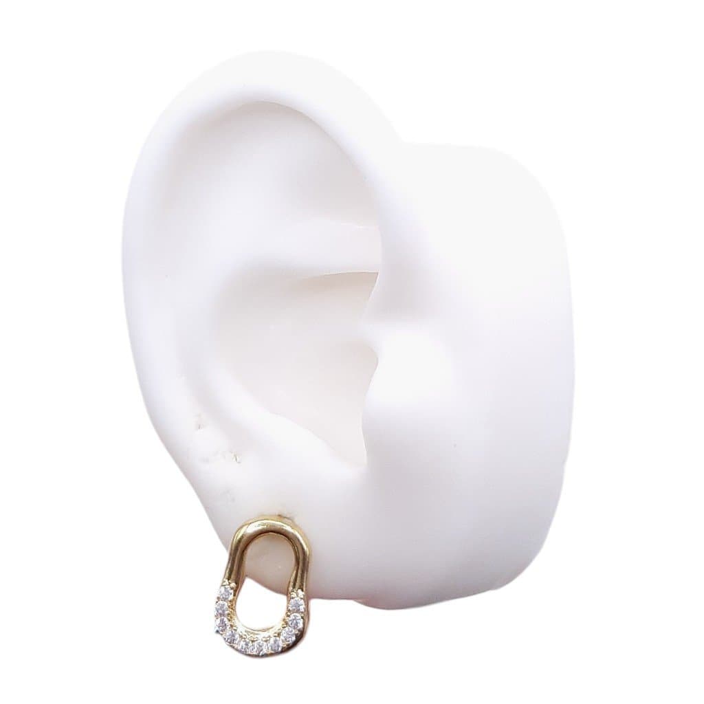 Brinco Organico Curva Cravejado miniatura 2