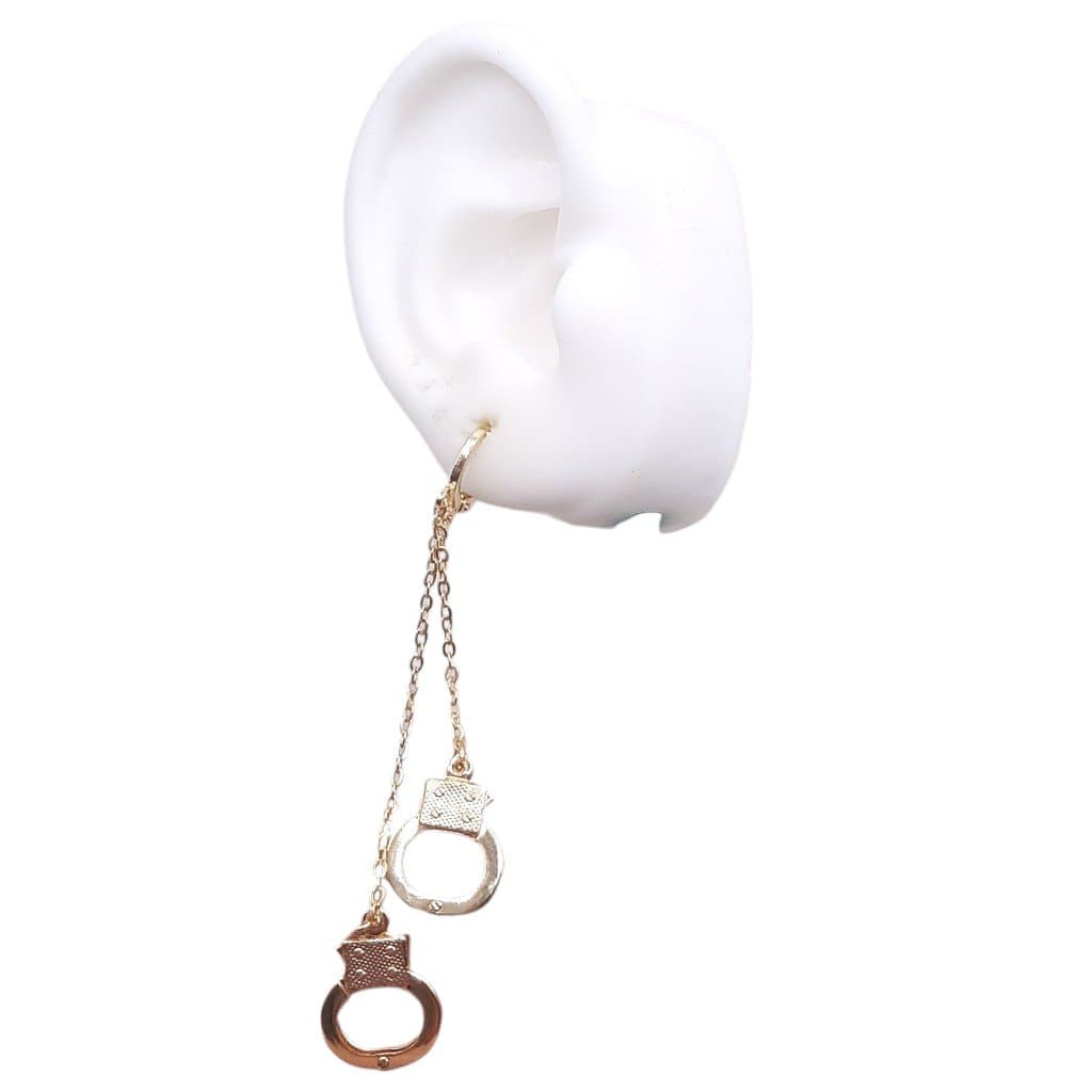 Brinco Argolinha Click Com Algema miniatura 2