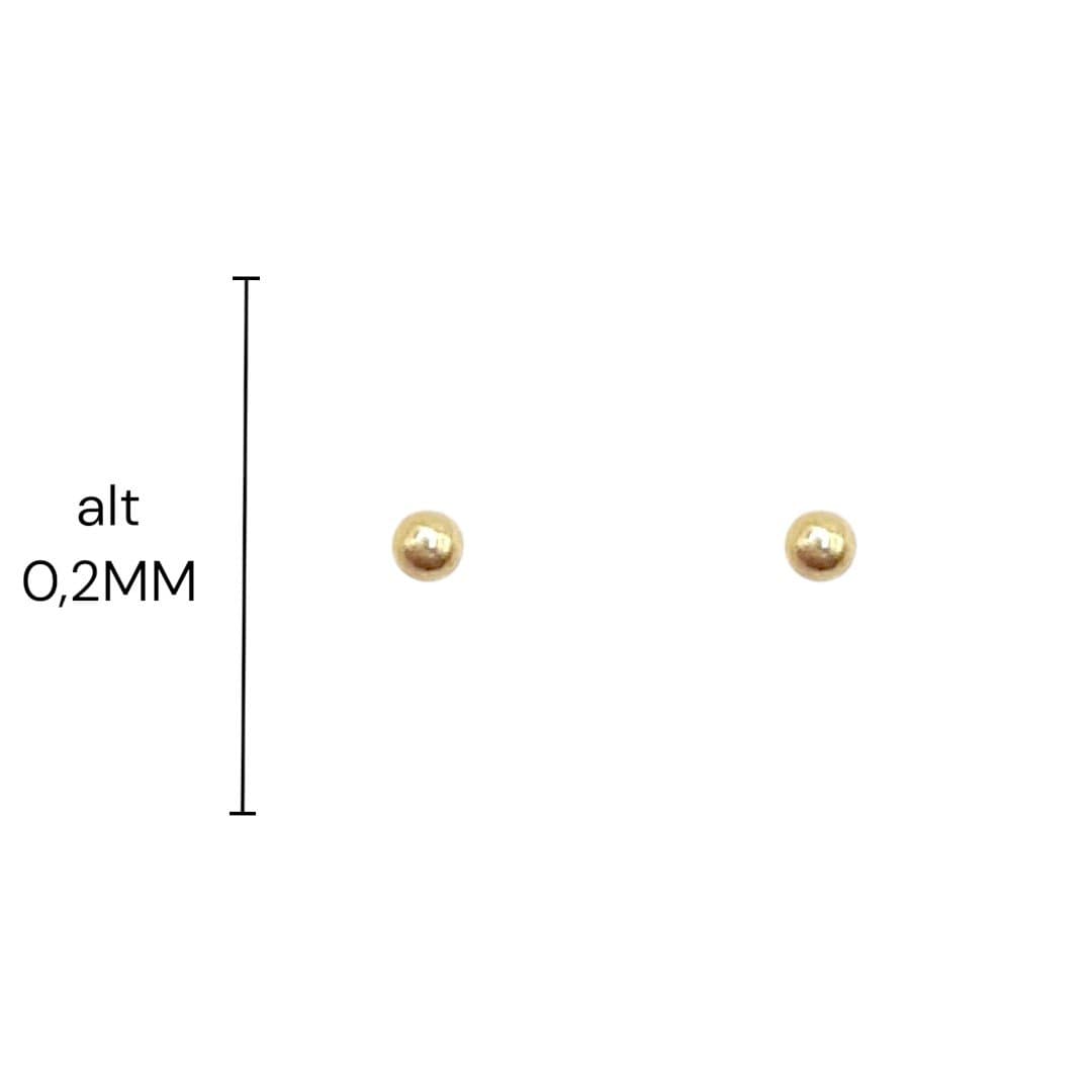 Brinco Bolinha 2mm
