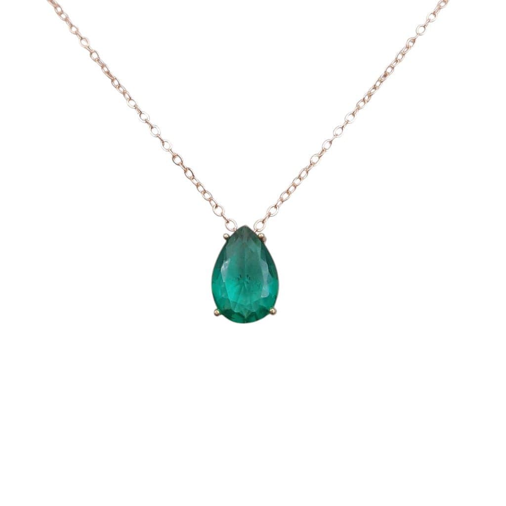 Colar Com Corrente Elinho Com Gota 10x14mm