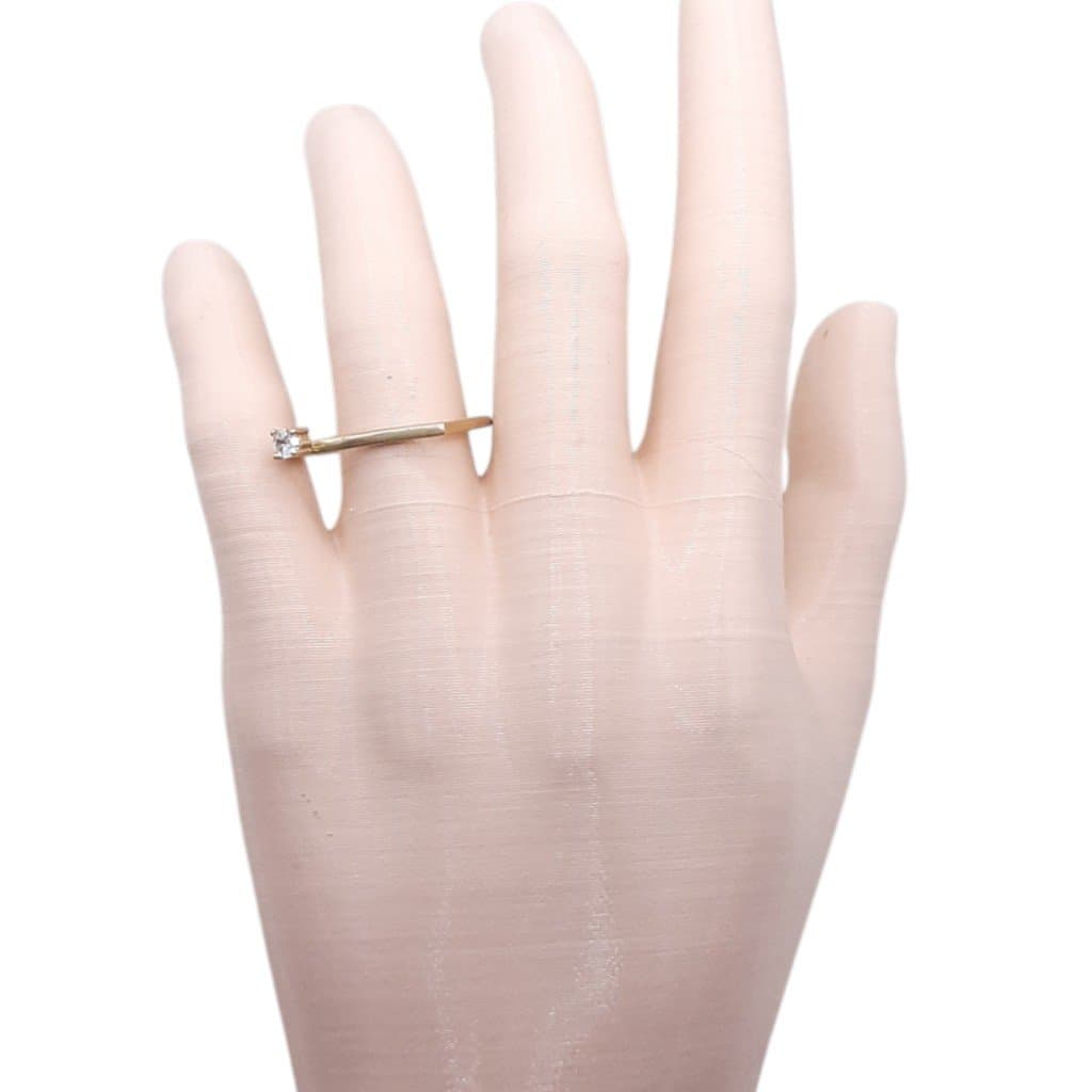 Anel Base Reta Com 1 Zirconia 3mm miniatura 2