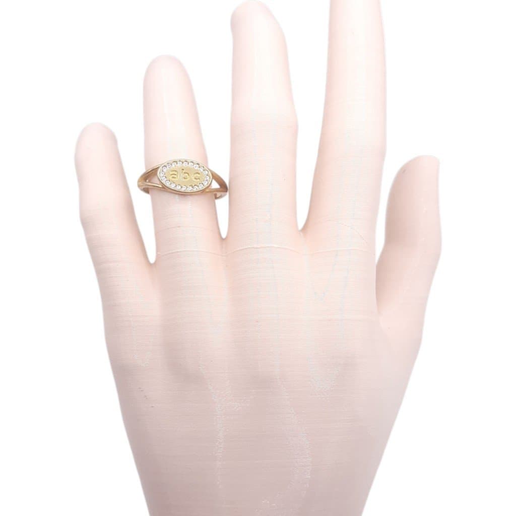 Anel Oval Abc Cravejado miniatura 2