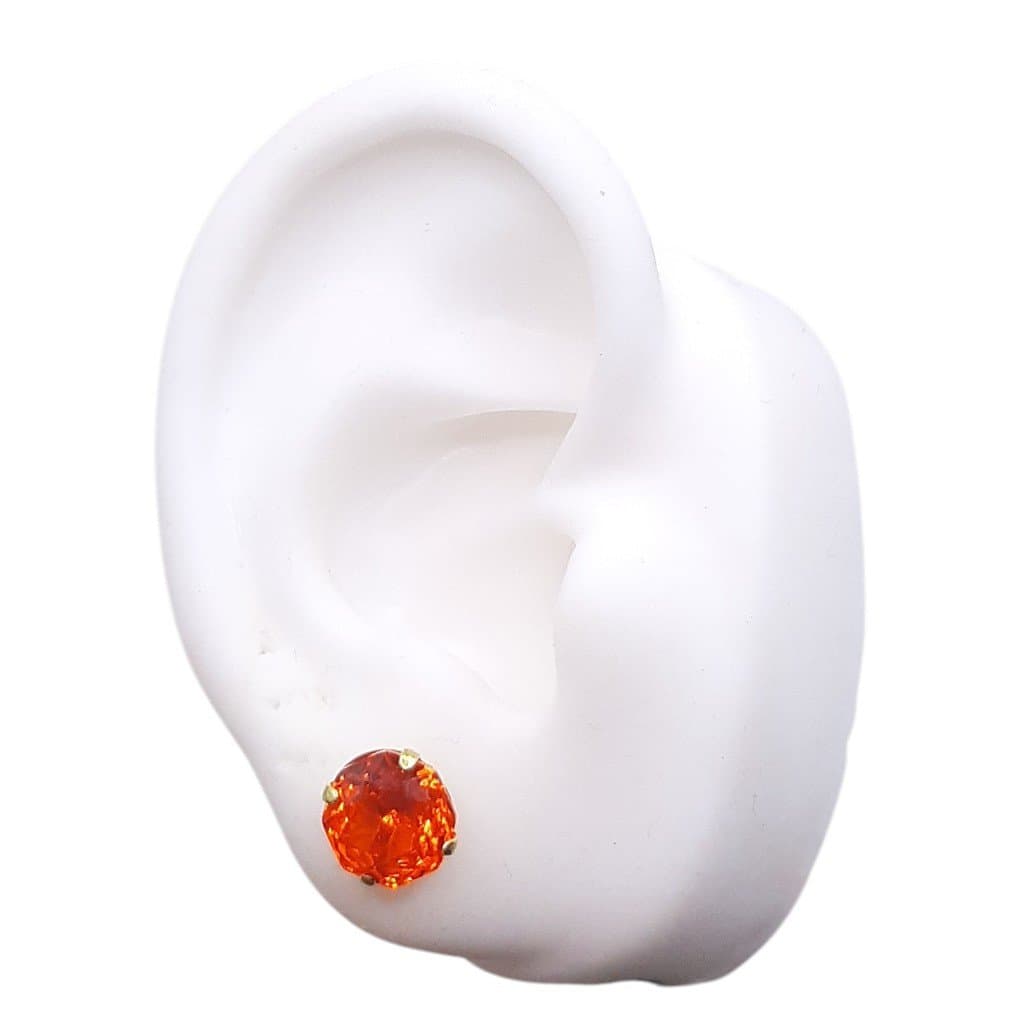 Brinco Ponto De Luz 8mm Rose Cut miniatura 3