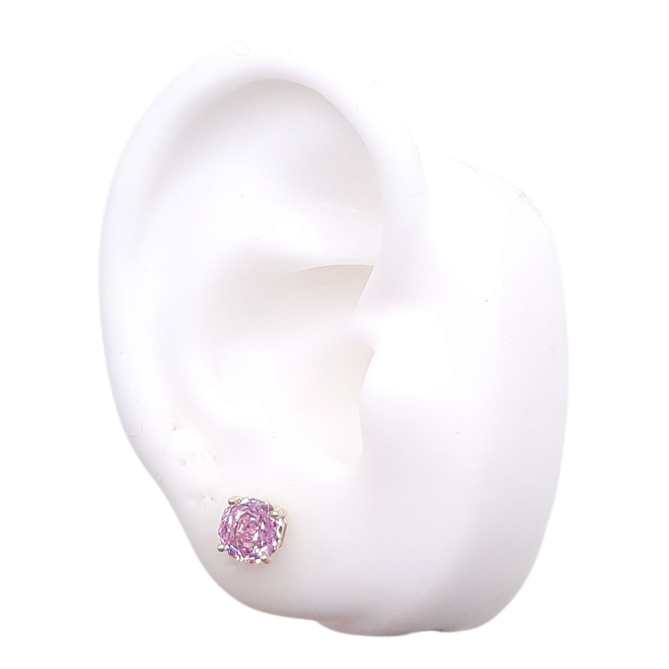 Brinco Ponto De Luz 6mm Rose Cut miniatura 2