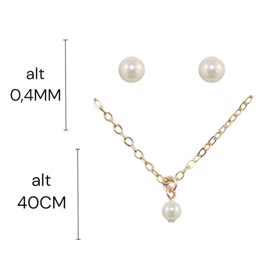 Conj. Pérola 4mm