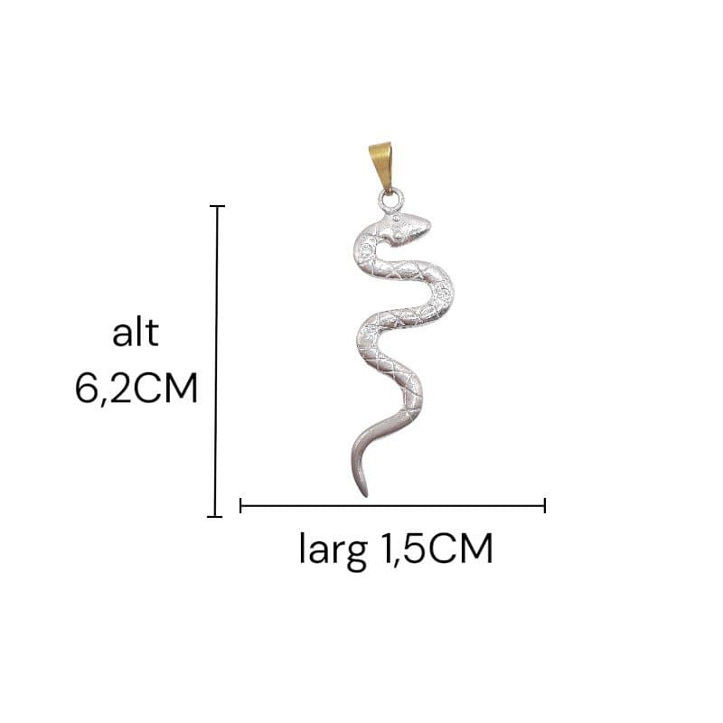 Pingente Cobra Riscada Cravejada