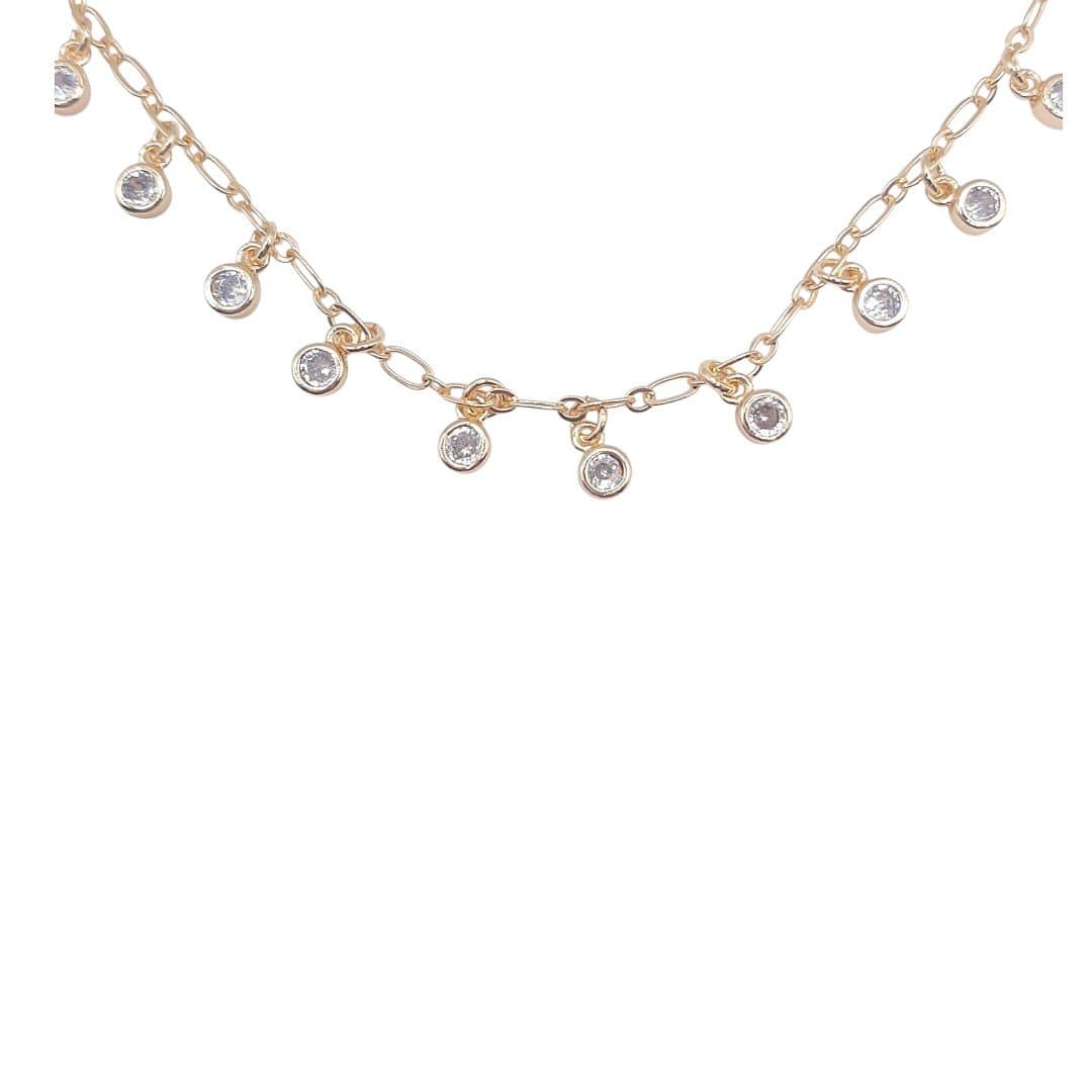 Choker De Zircônias Penduradas