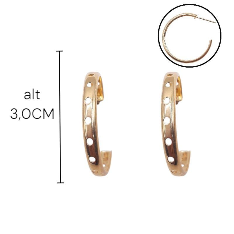 Brinco Argolinha M. Com Furos