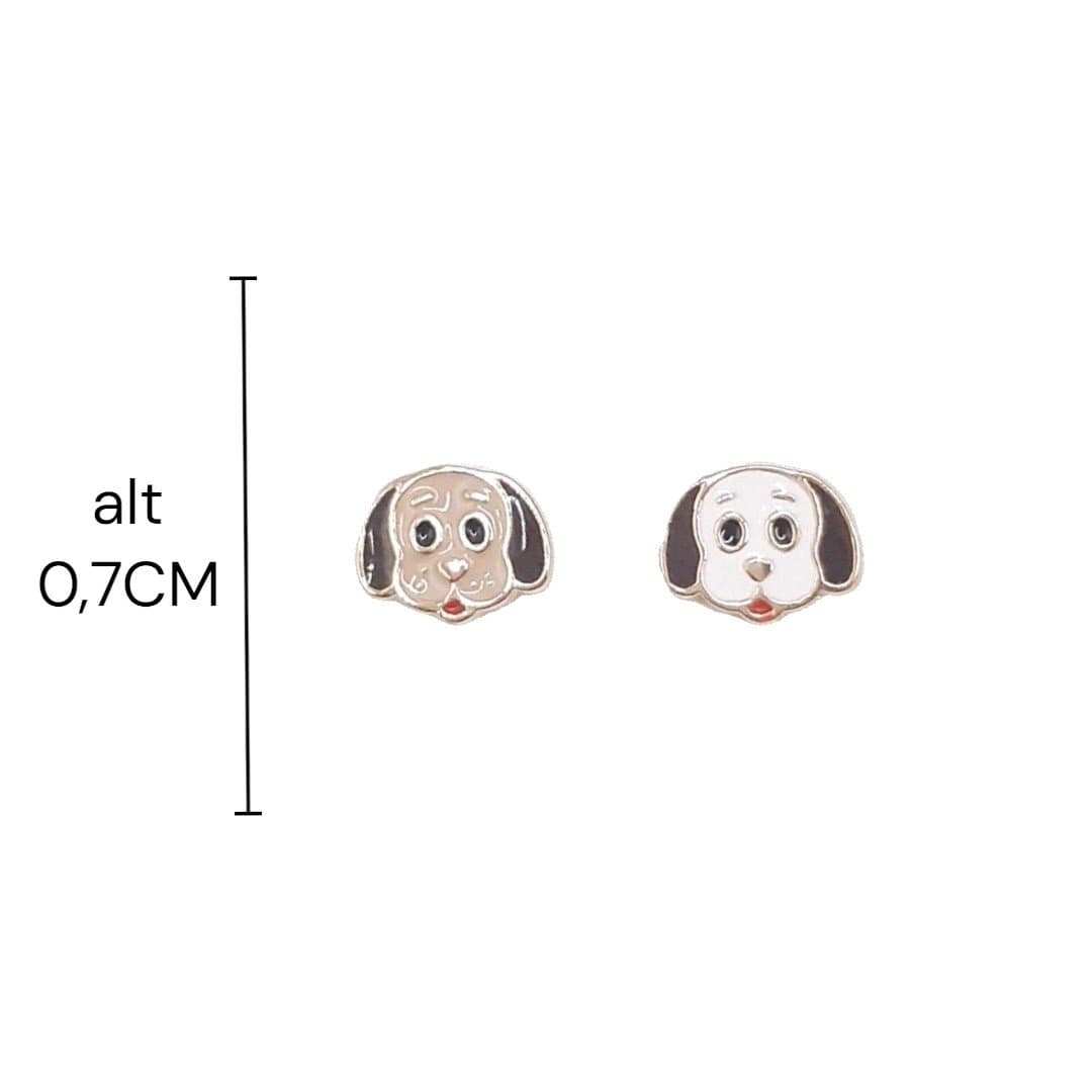 Brinco Cabeça De Cachorro Para Resina