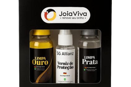 Kit joia viva verniz e limpador de ouro e prata